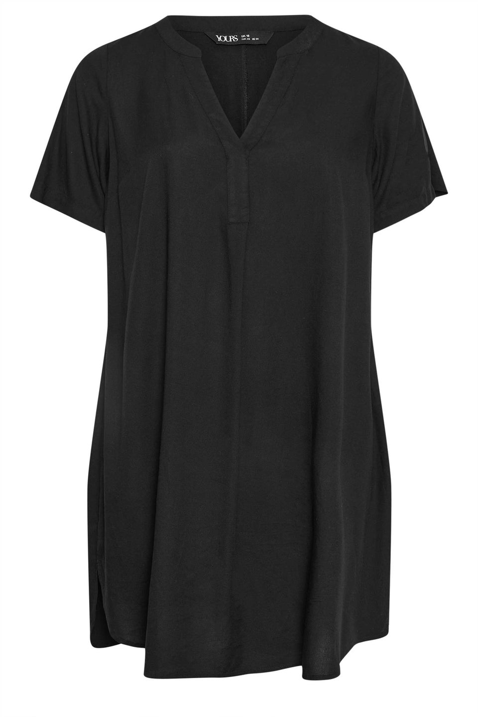 Yours Curve Black Midi Tunic Dress