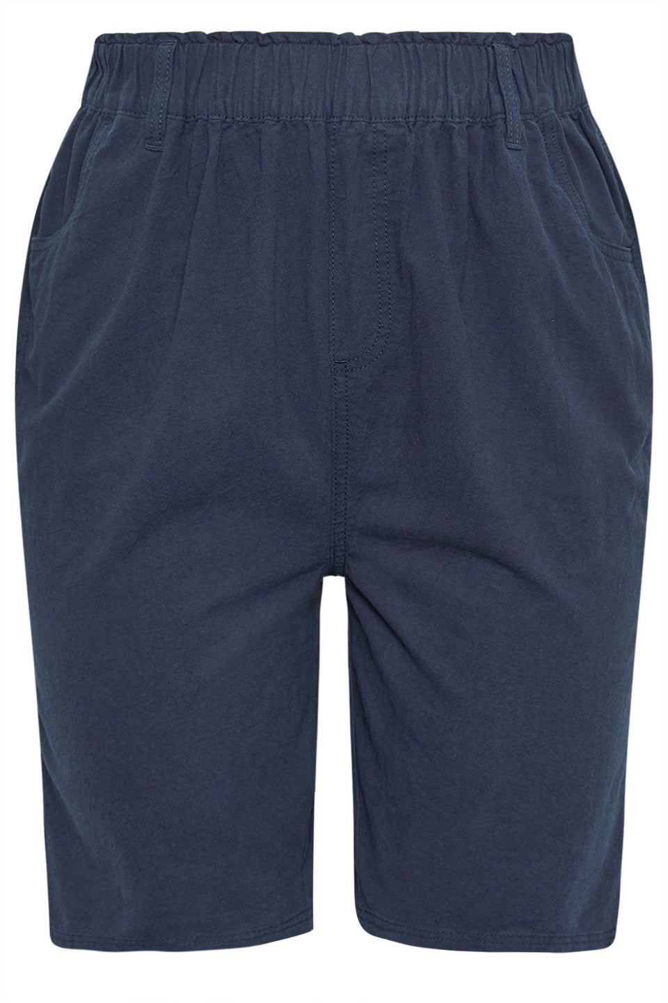 Yours Curve Navy Blue Cool Cotton Shorts