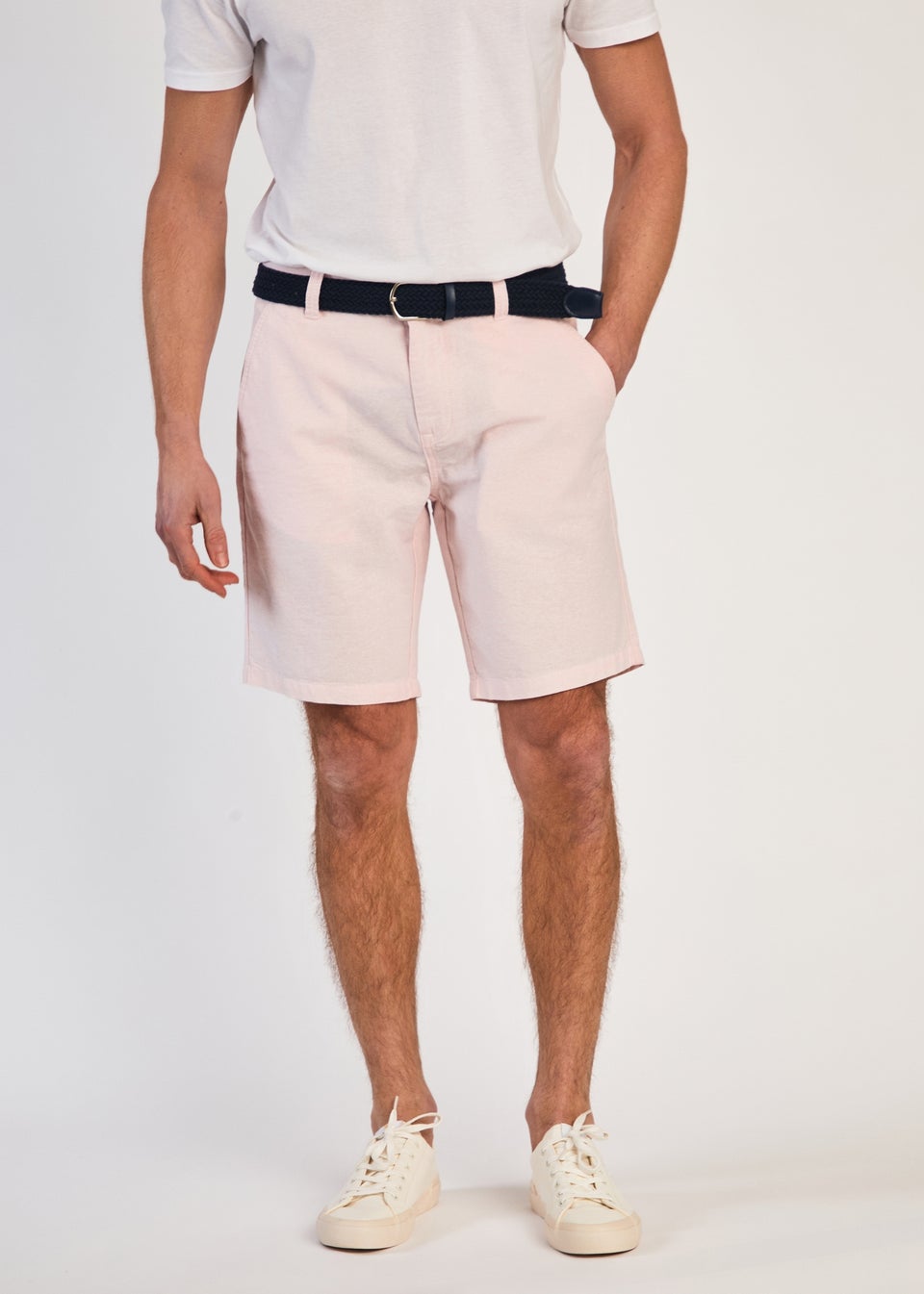Tokyo Laundry Rose Cotton Oxford Shorts with Belt