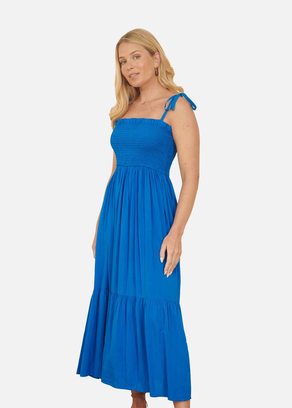 Yumi Blue Midi Sun Dress