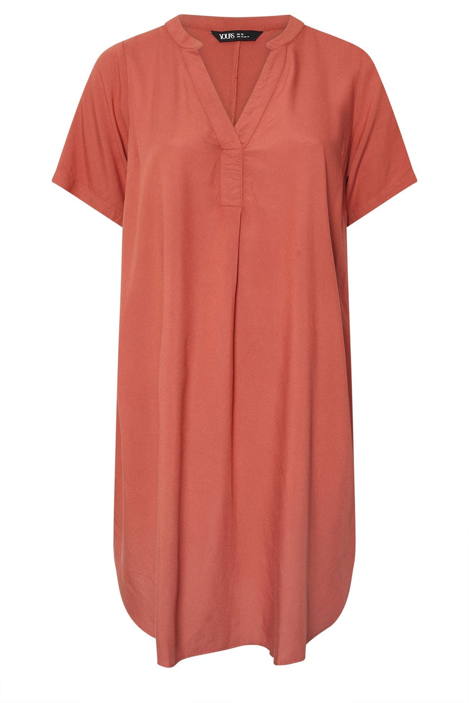Yours Curve Rust Orange Tunic Mini Dress