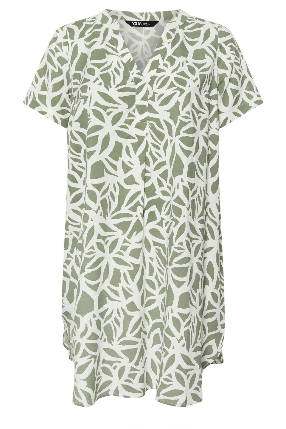 Yours Curve Green Abstract Tunic Mini Dress