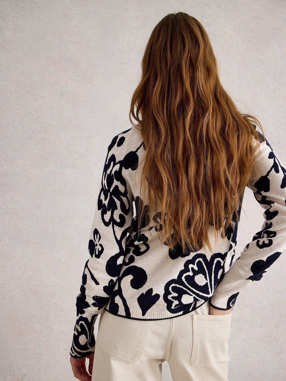 Bedruckte Strickjacke Lulu