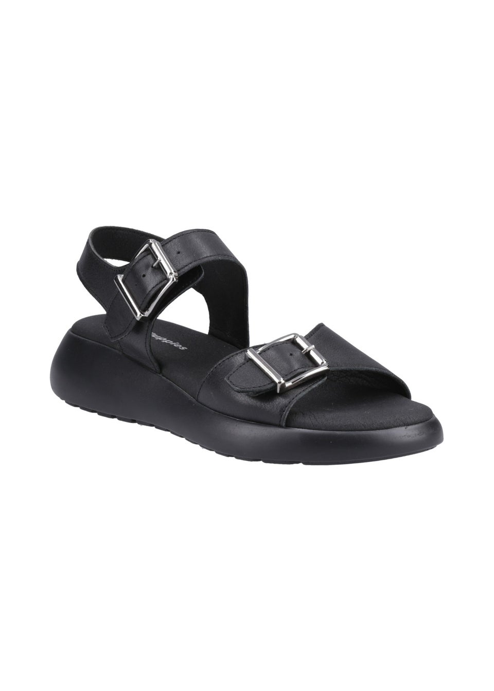 Hush Puppies Black Alison Buckle Sandal