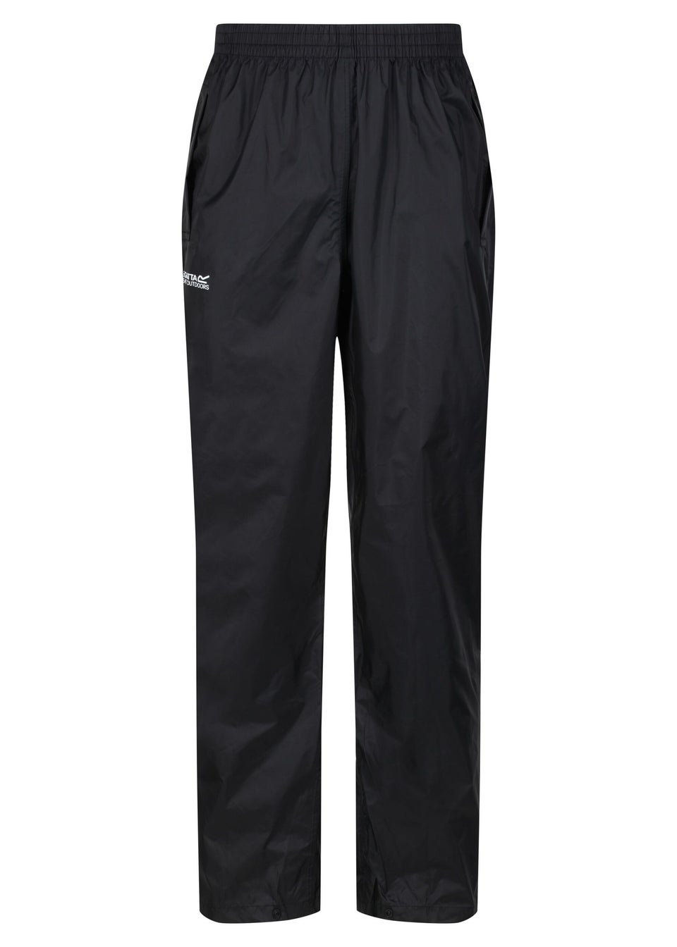 Regatta Kids Pack It Black Waterproof Breathable Isolite Overtrousers