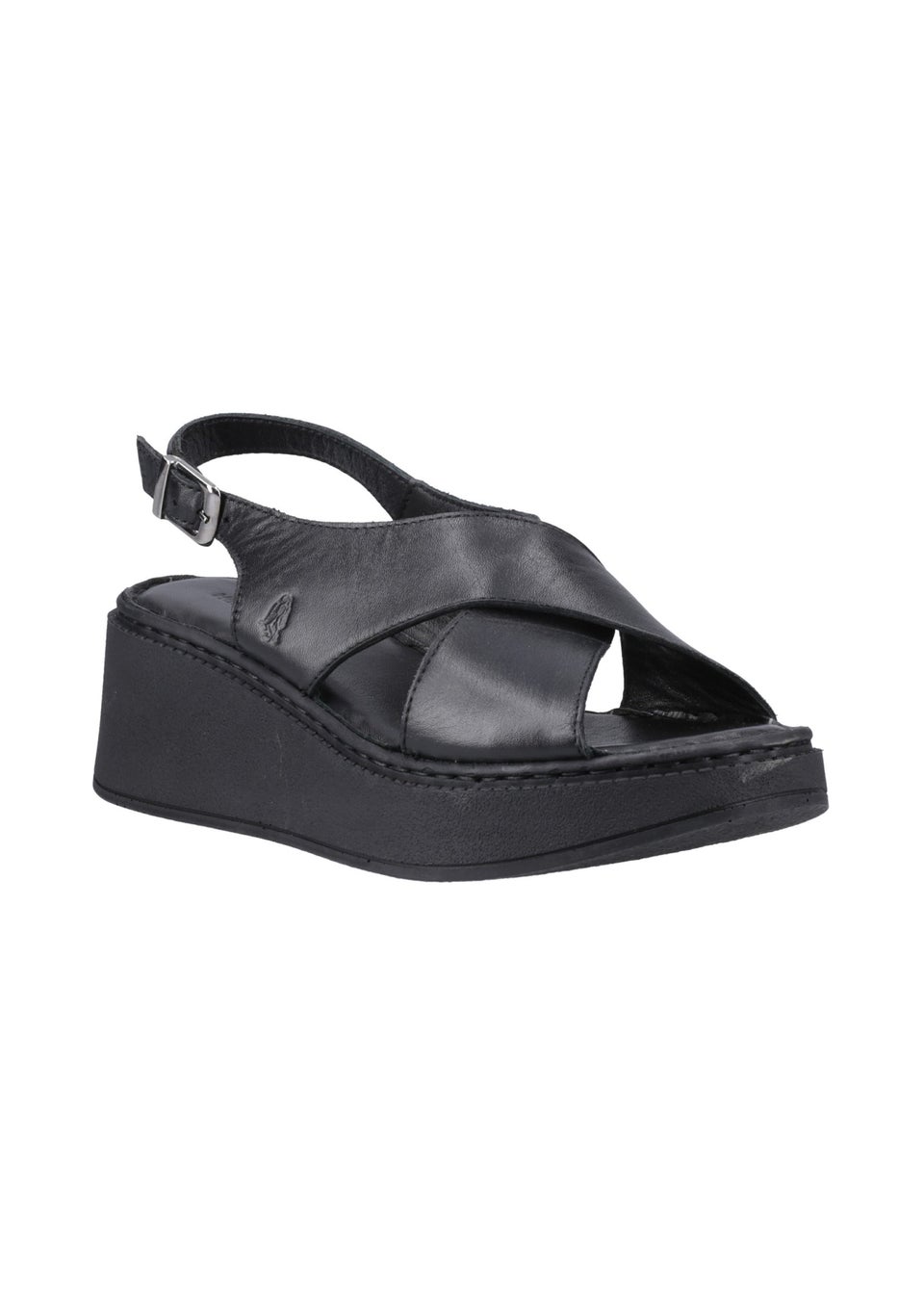 Hush Puppies Black Bex Wedge Sandal
