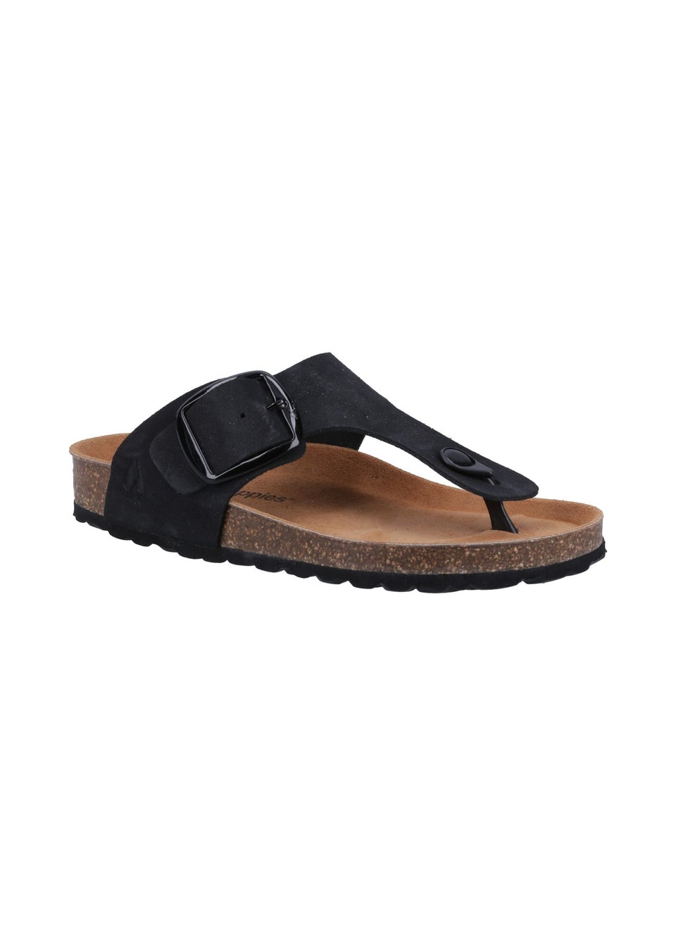 Hush Puppies Black Billie Toepost Sandal