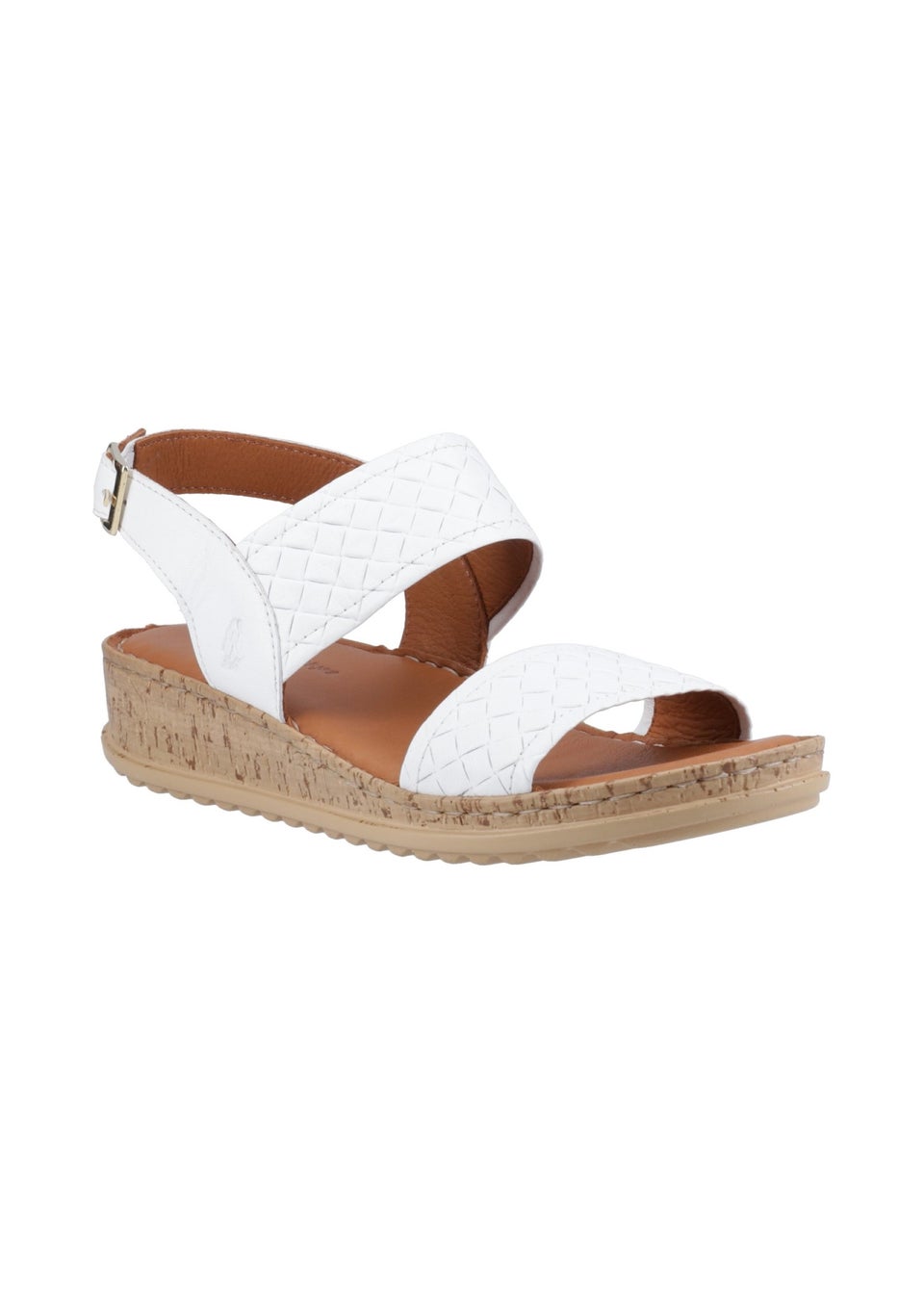Hush Puppies White Ebony Wide Fit Sandal