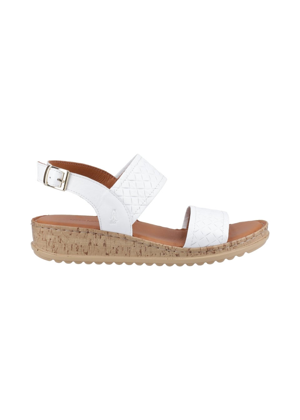 Hush Puppies White Ebony Wide Fit Sandal