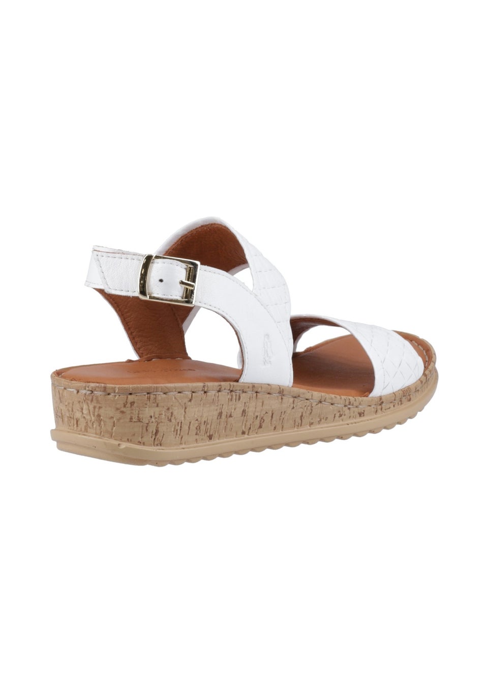 Hush Puppies White Ebony Wide Fit Sandal