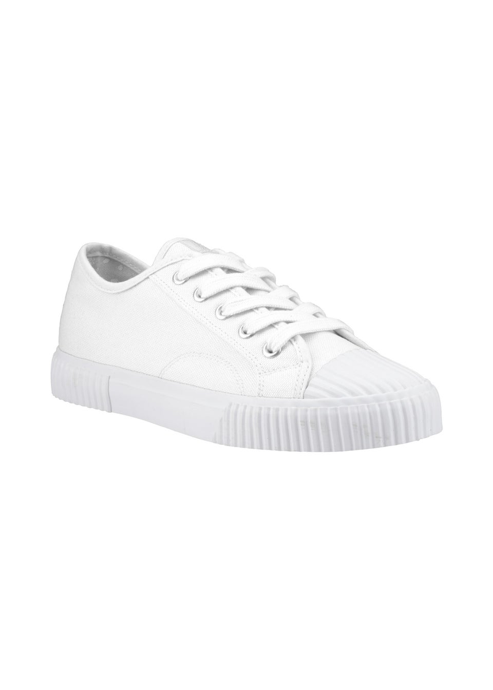 Hush Puppies White Freya Canvas Trainer