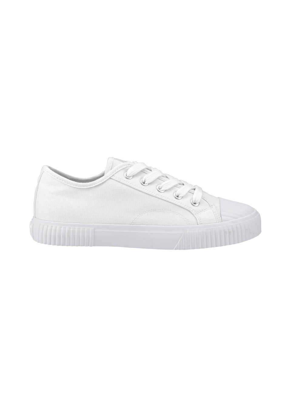 Hush Puppies White Freya Canvas Trainer