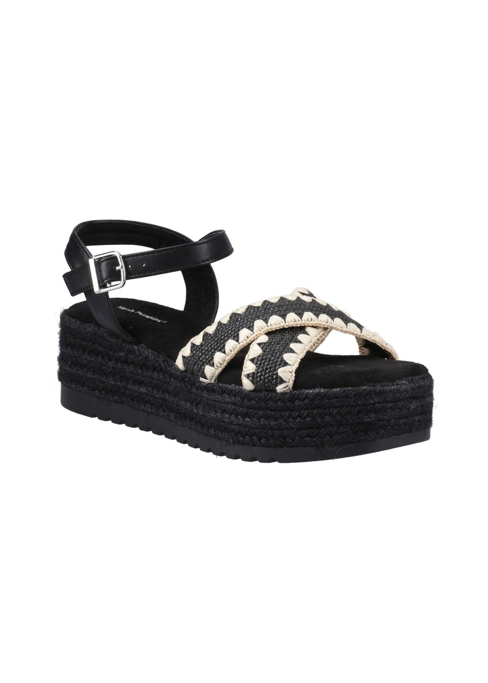 Hush Puppies Black Jemma Espadrille Sandal