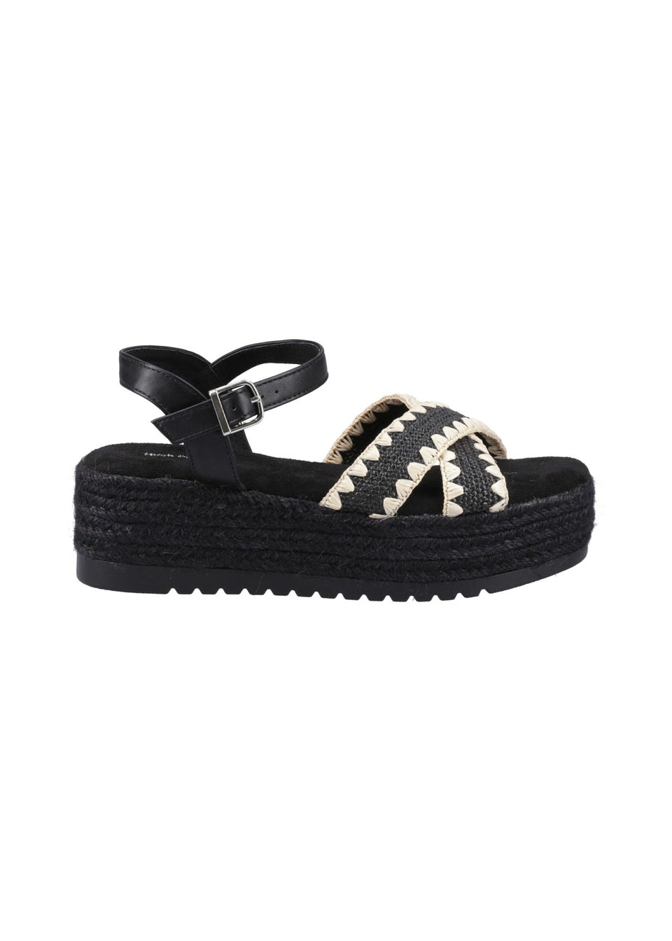 Hush Puppies Black Jemma Espadrille Sandal