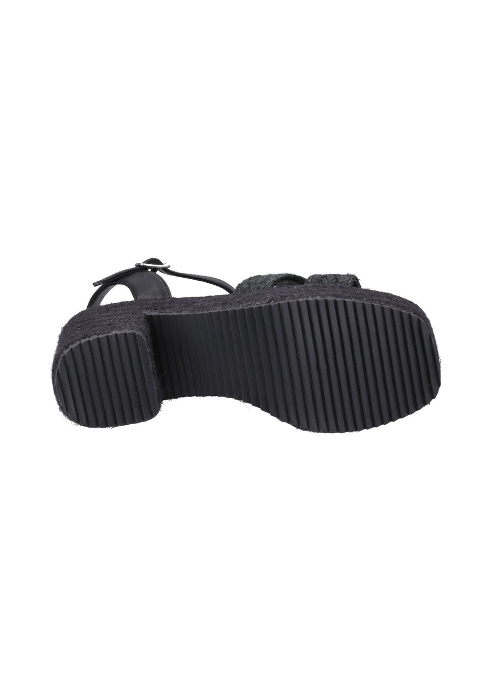 Hush Puppies Black Jamelia Espadrille Heel Sandal