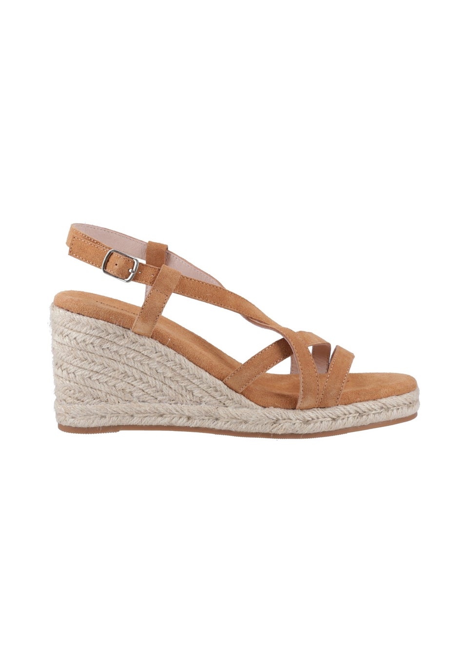 Hush Puppies Tan Jenny Espadrille Wedge Sandal