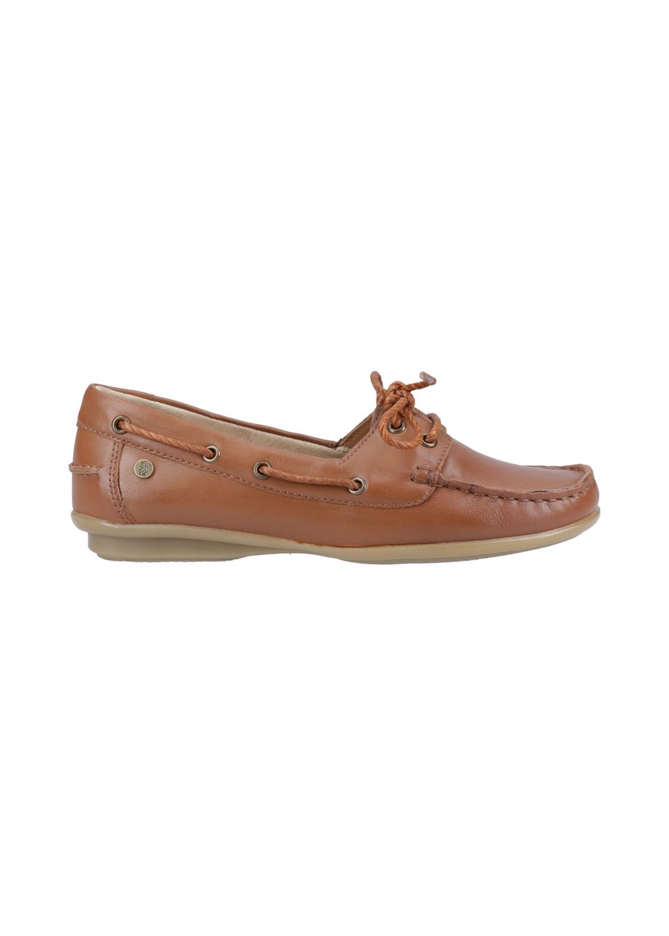 Hush Puppies Tan Irene Boat Shoe