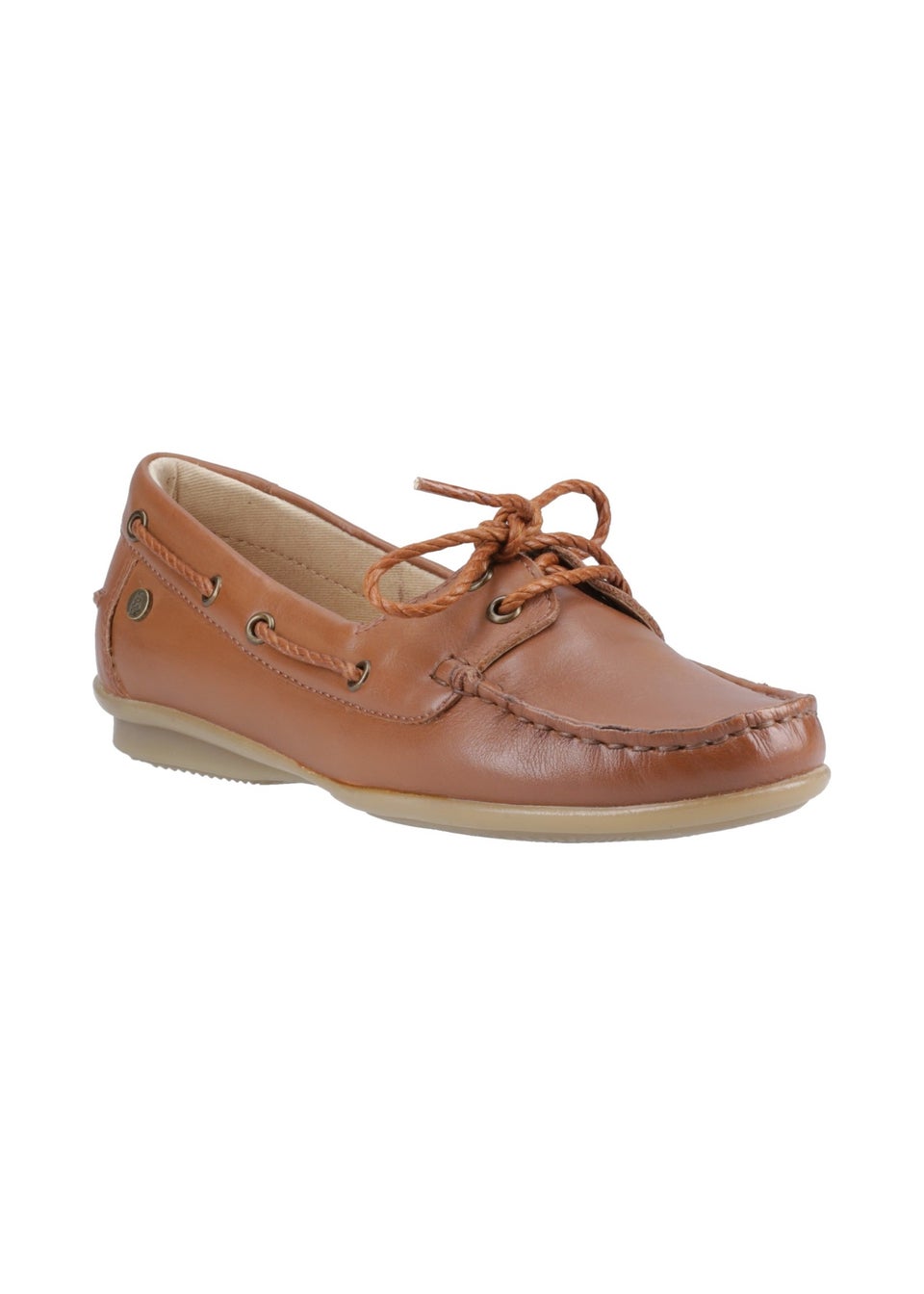 Hush Puppies Tan Irene Boat Shoe