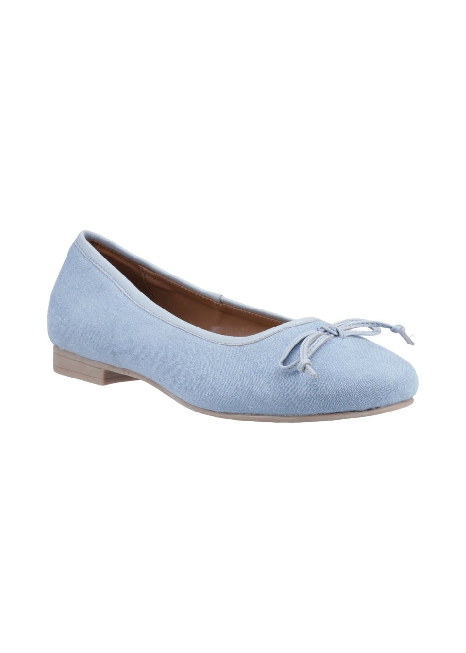 Hush Puppies Light Blue Naomi Textile Ballet