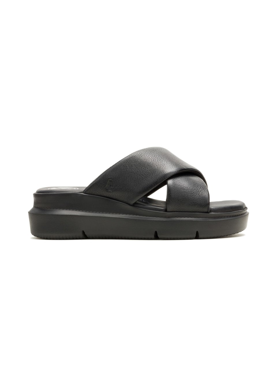 Hush Puppies Black Uplift Crossover Slide