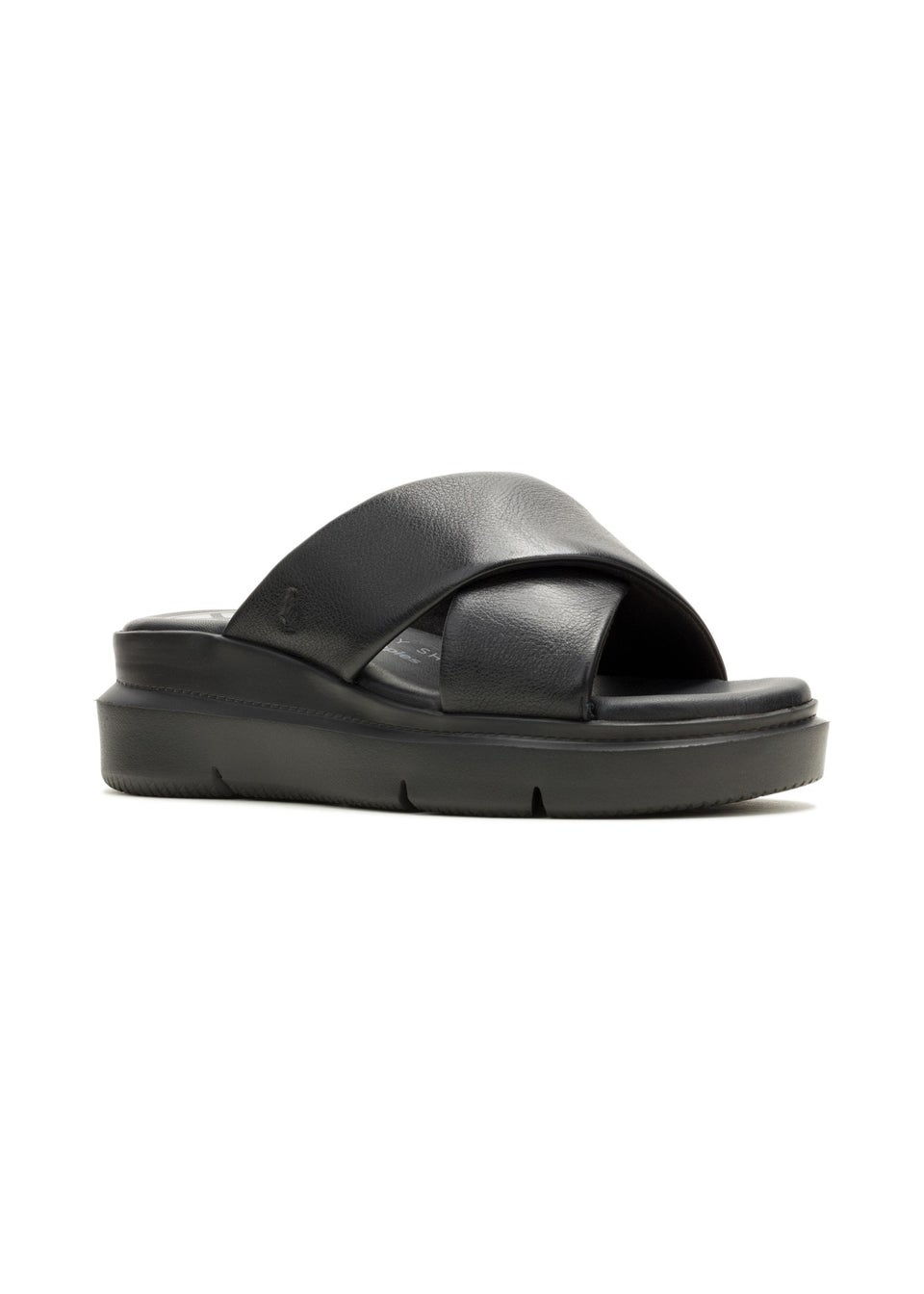 Hush Puppies Black Uplift Crossover Slide