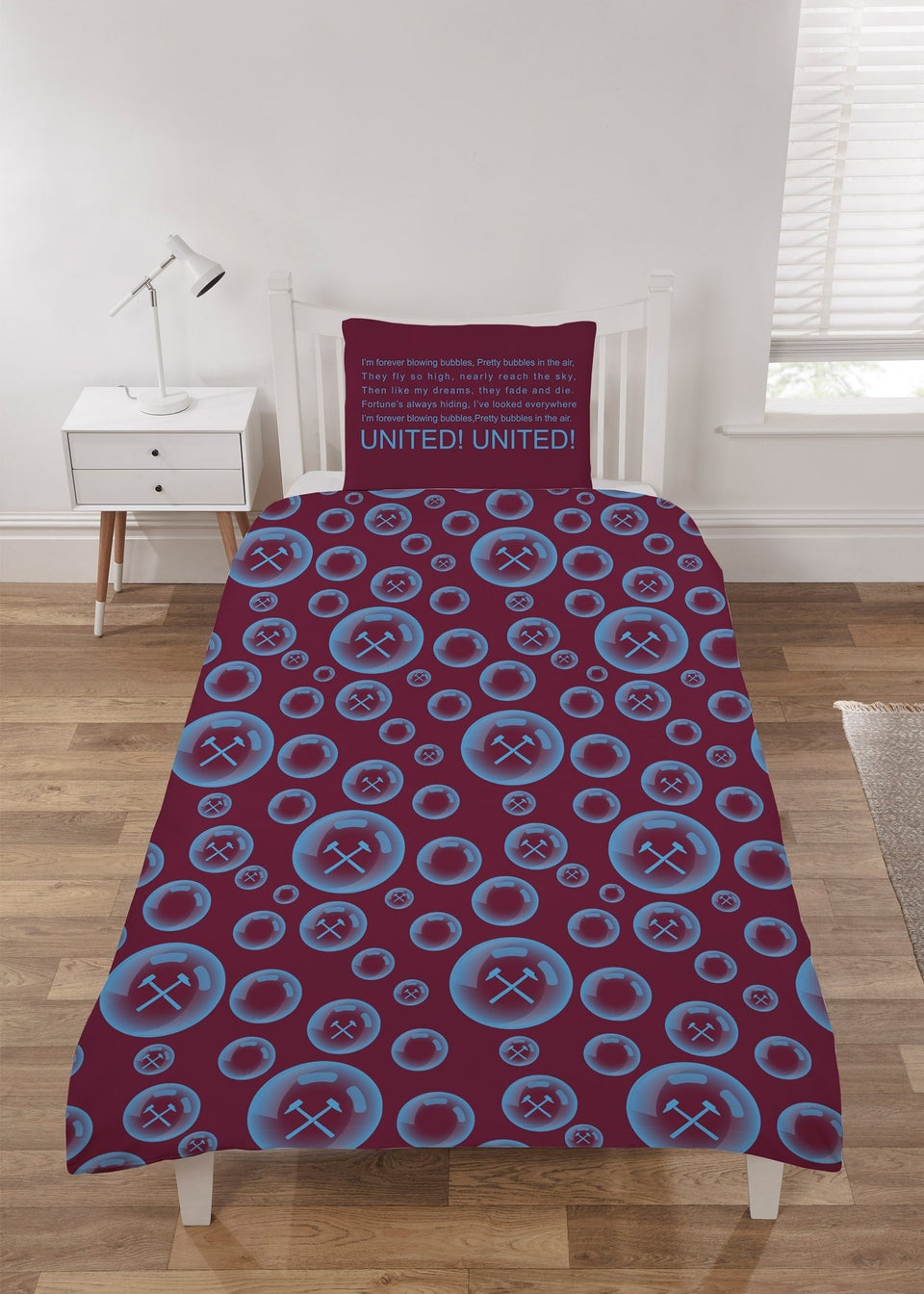 West Ham United FC Maroon Duvet Set