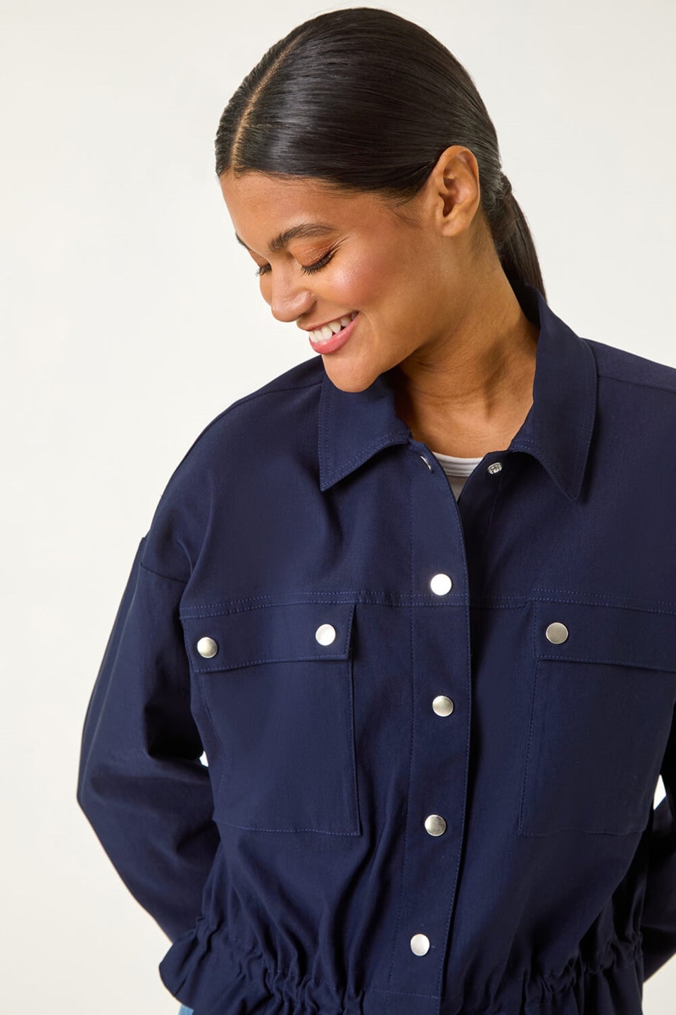 Roman Navy Utility Collared Pocket Jacket
