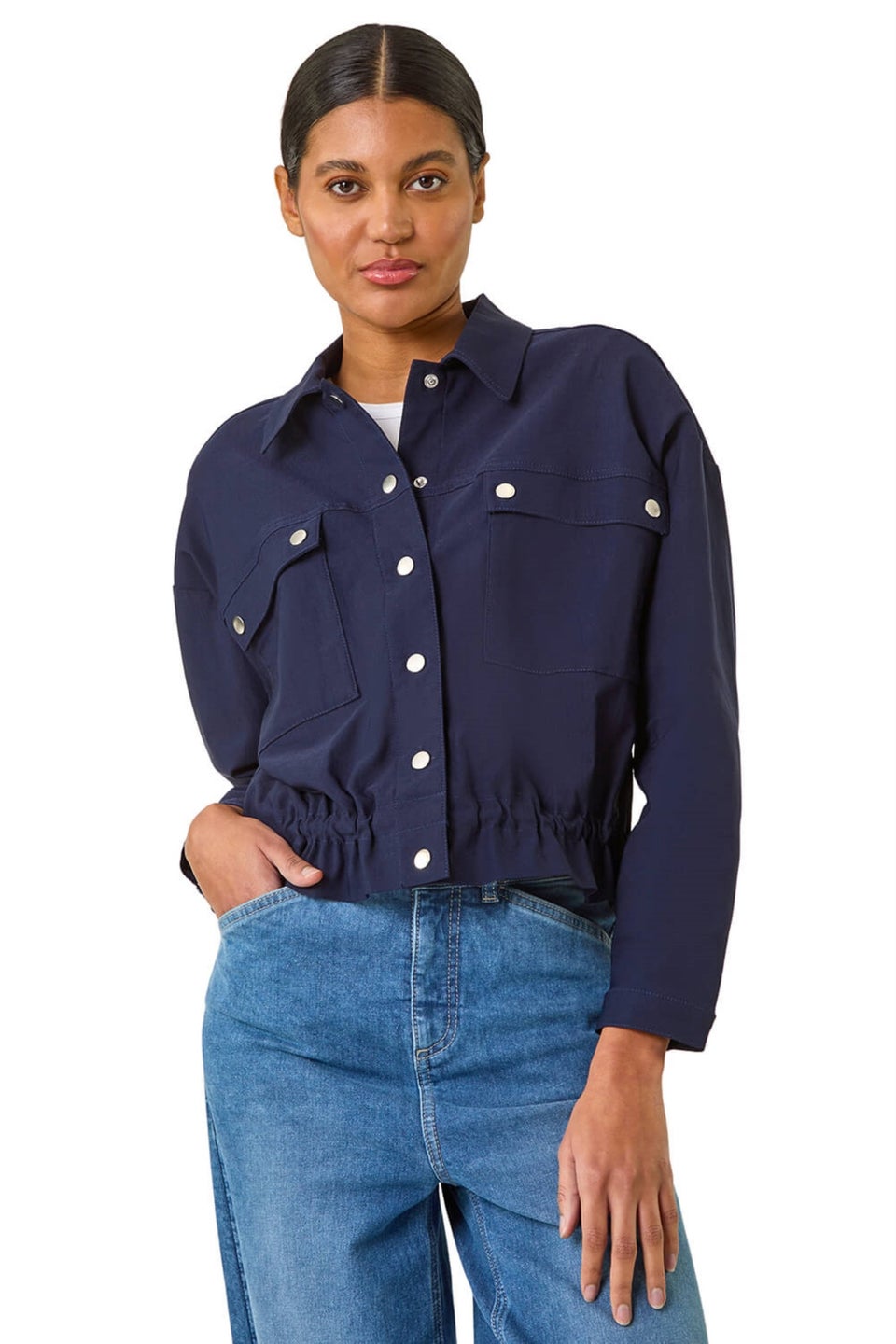 Roman Navy Utility Collared Pocket Jacket