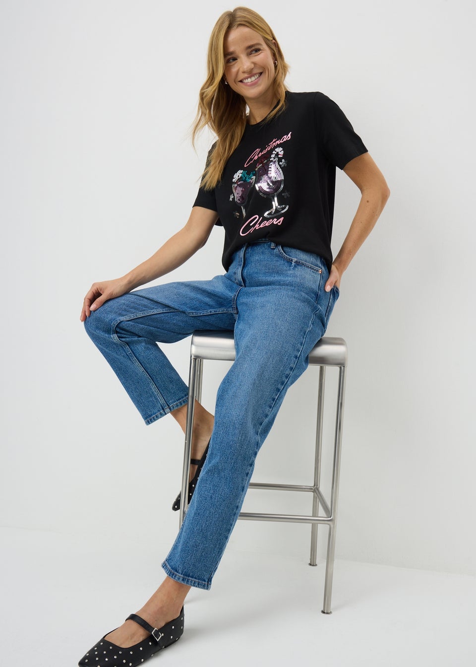Black Christmas Cheers T-Shirt