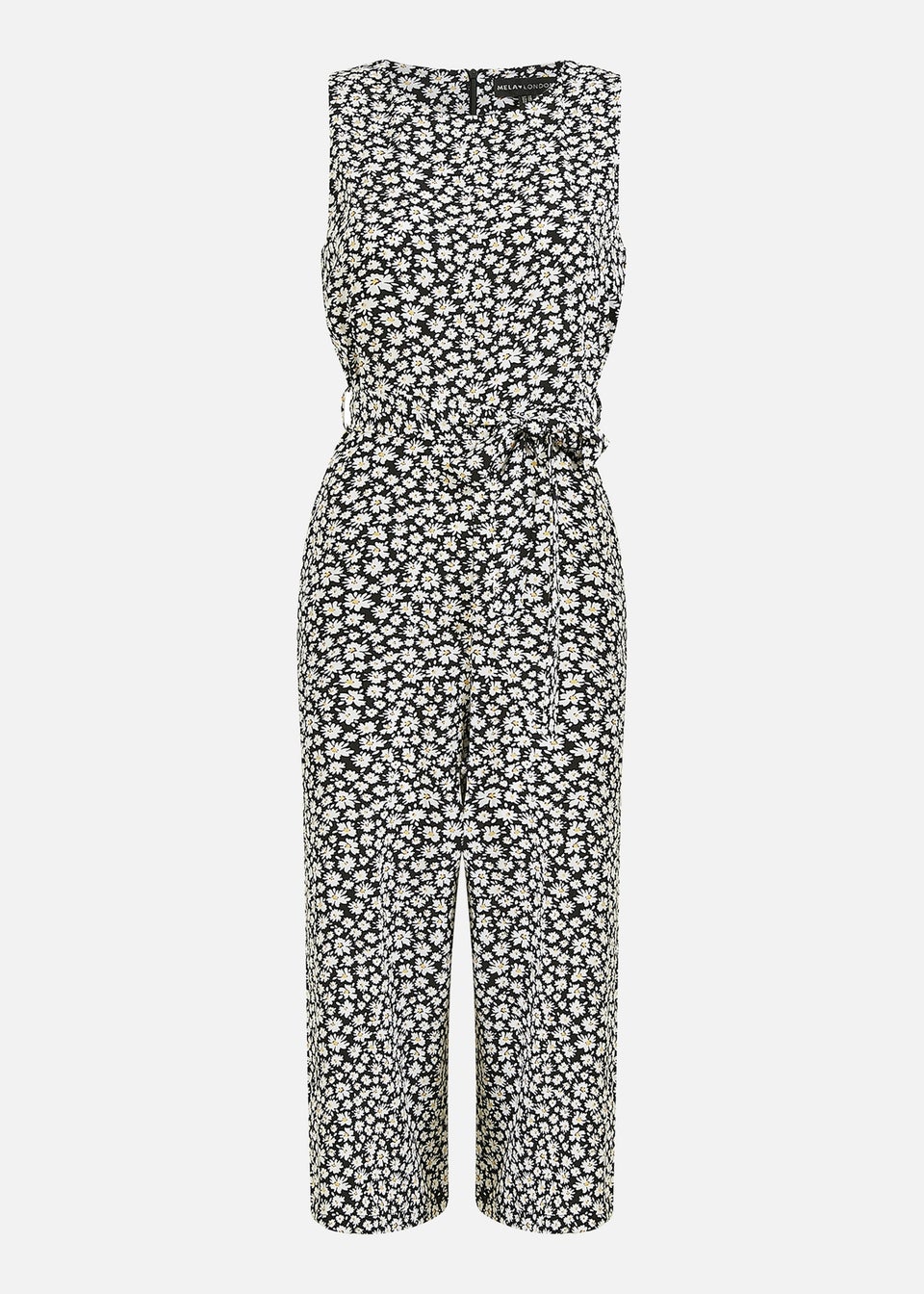 Yumi Black Ditsy Daisy Culotte Jumpsuit