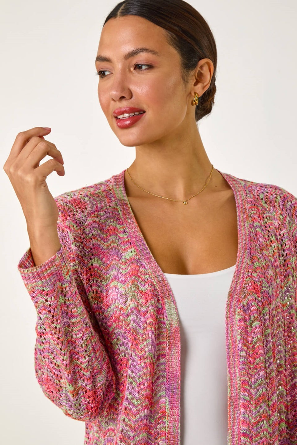 Roman Multi Space Dye Knit Cardigan