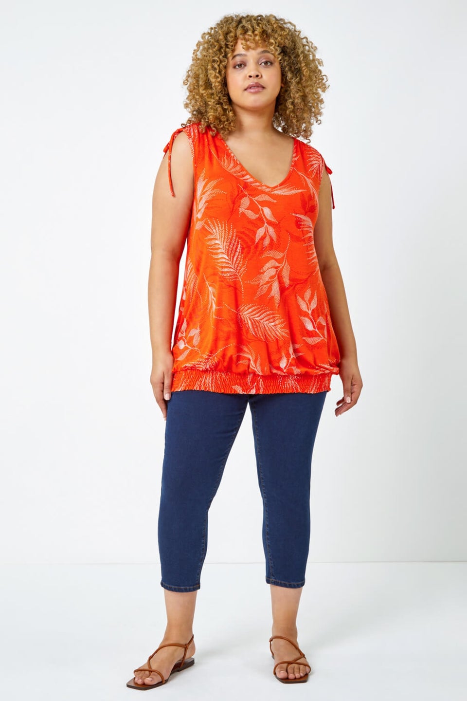 Roman Indigo Curve Elastic Waist Cropped Denim Jeggings