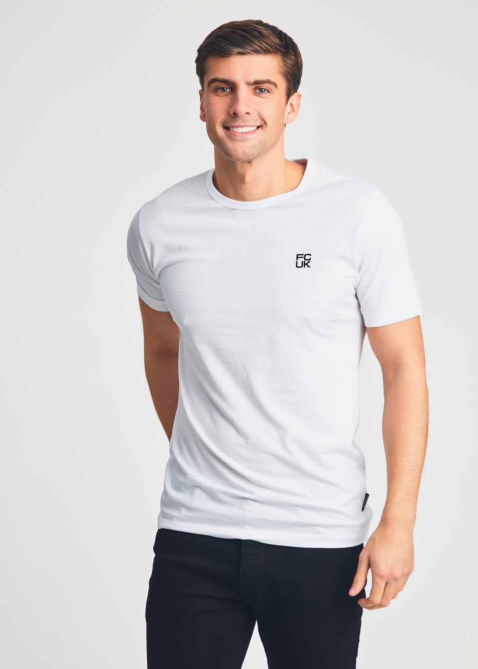 French Connection Black Cotton Crew Neck  T-Shirts 3 Pack