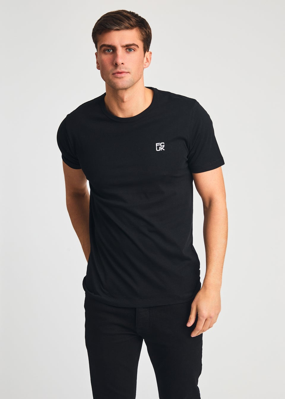 French Connection Black Cotton Crew Neck  T-Shirts 3 Pack