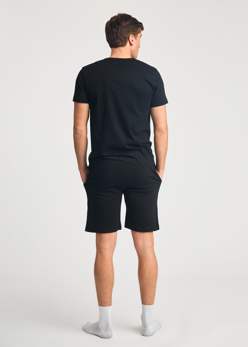 French Connection Black Cotton Short Sleeve T-Shirt & Short Set