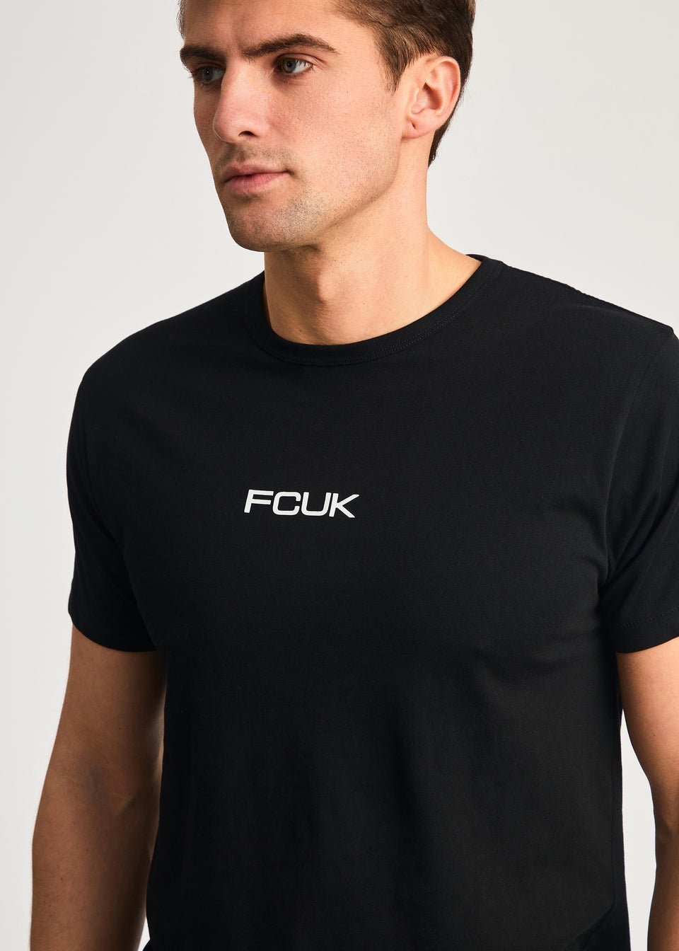 French Connection Black Cotton Short Sleeve T-Shirt & Short Set