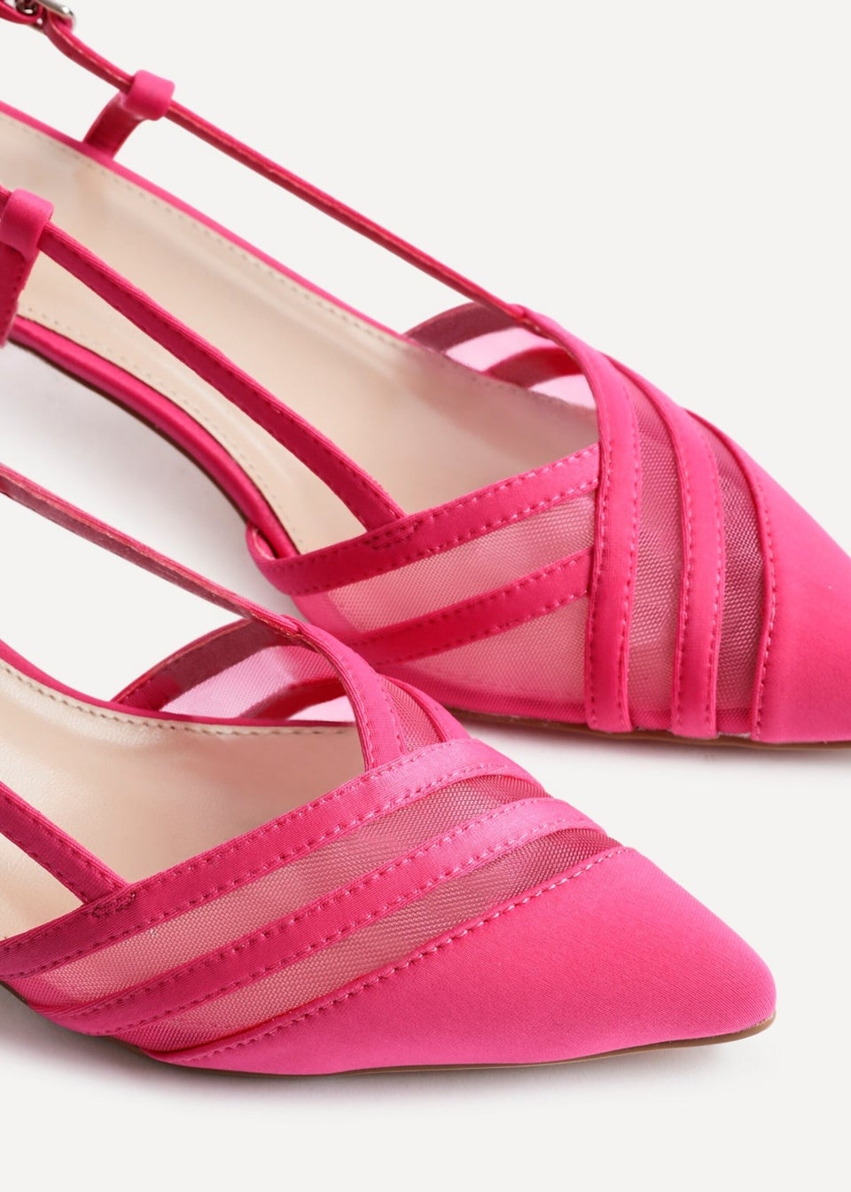Linzi Milan Fuchsia Scuba Mesh Slingback Court Heel