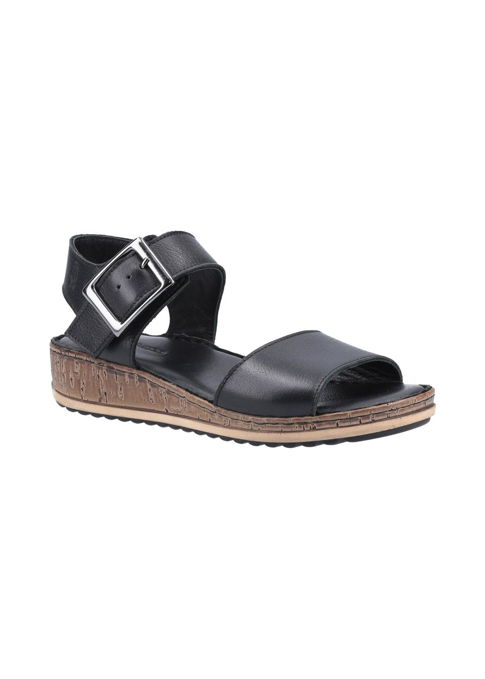 Hush Puppies Black Ellie Wide Sandal