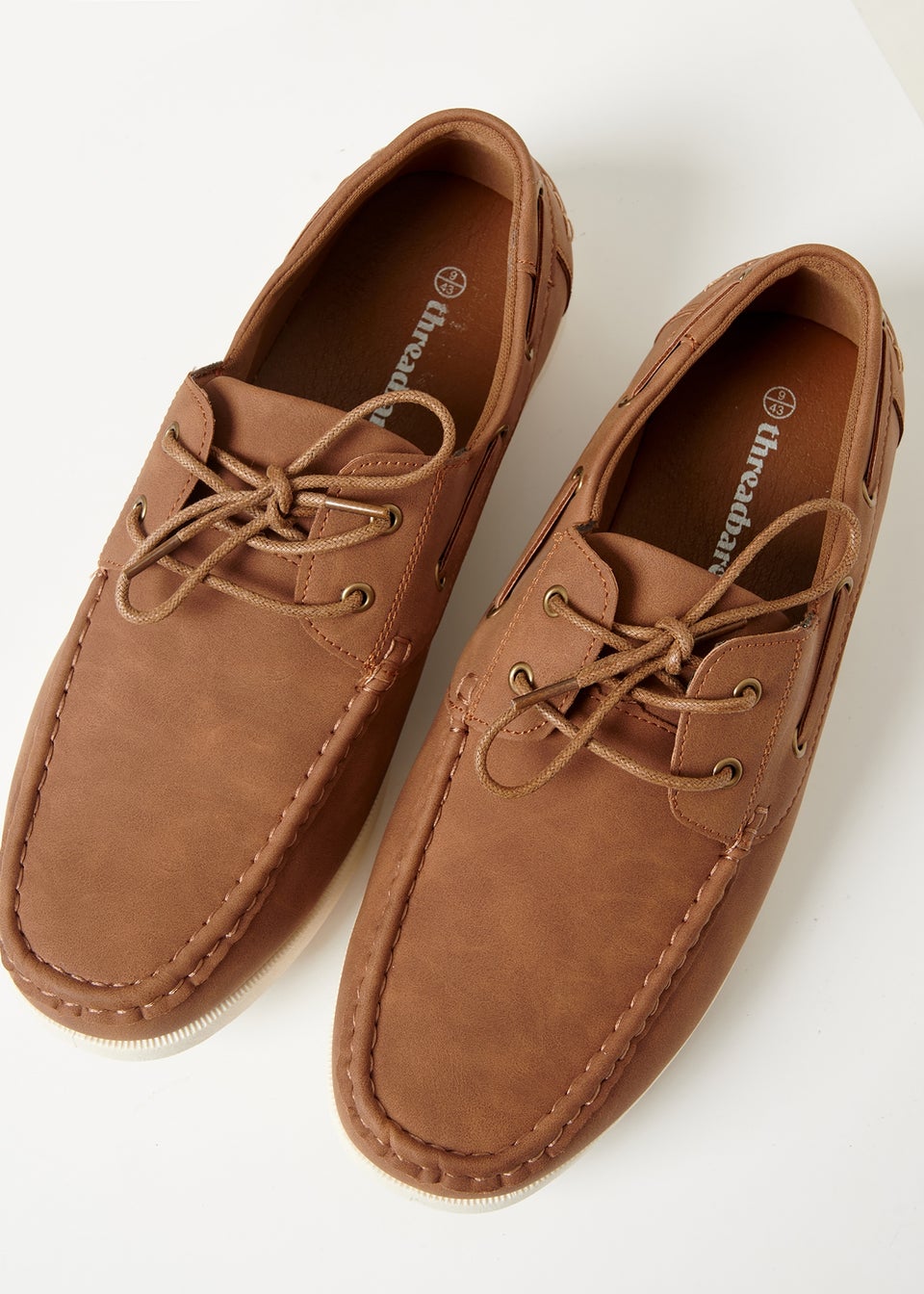 Threadbare Tan Faux Suede Boat Shoes