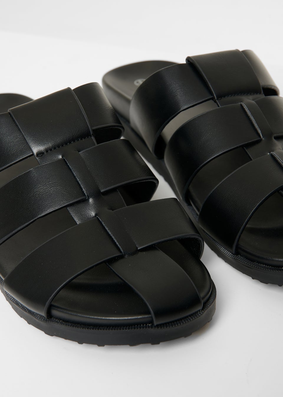 Threadbare Black Gladiator Slip-On Sandals
