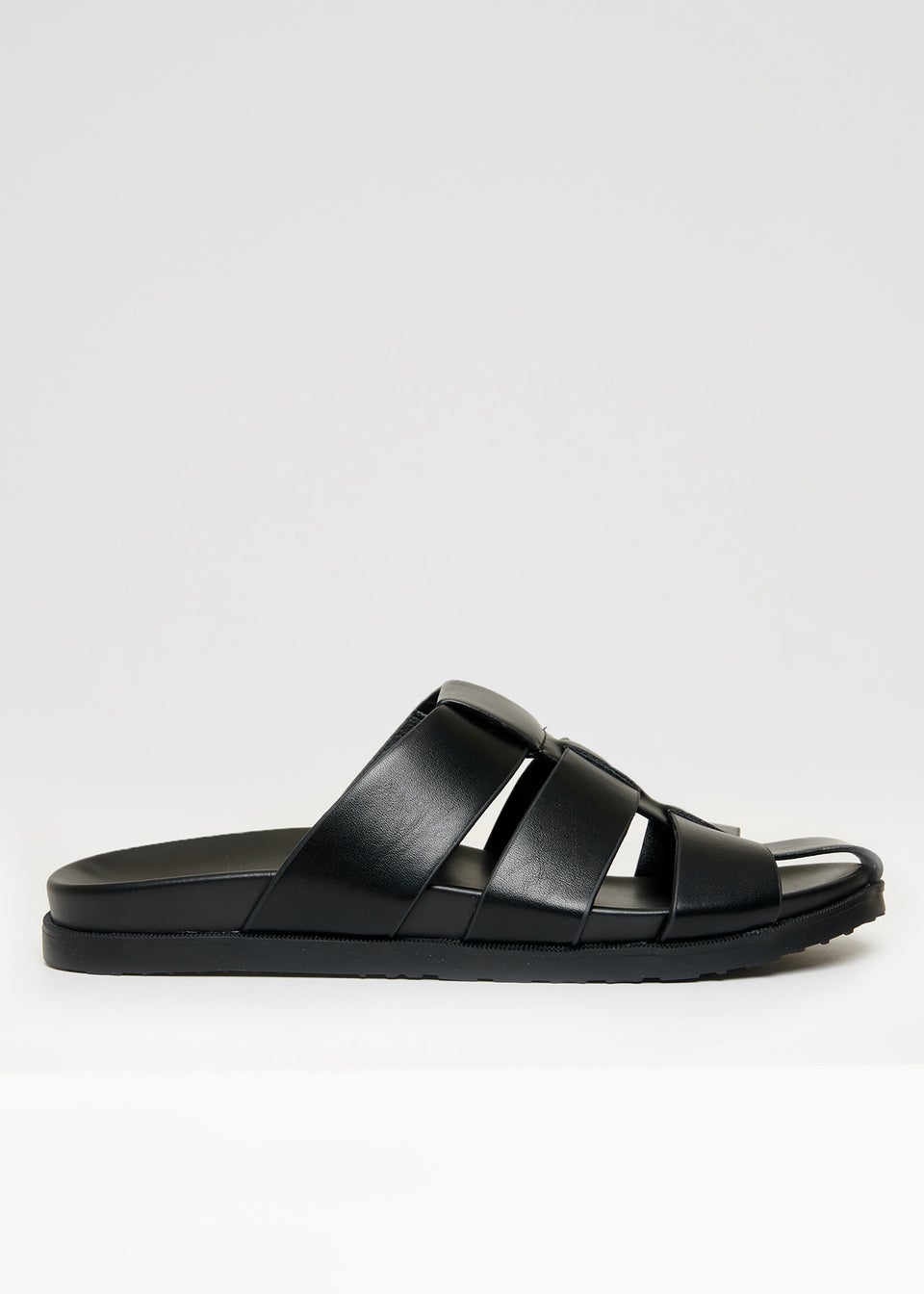 Threadbare Black Gladiator Slip-On Sandals