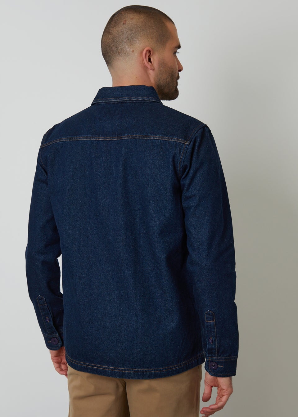 Threadbare Dark Blue Rinse Wash Denim Shacket