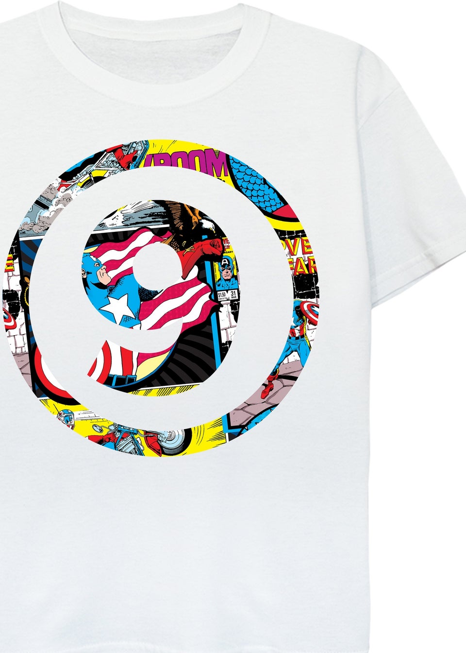 Marvel Comics 9th Birthday Kids White Graphic T-Shirt (7-11 Years)