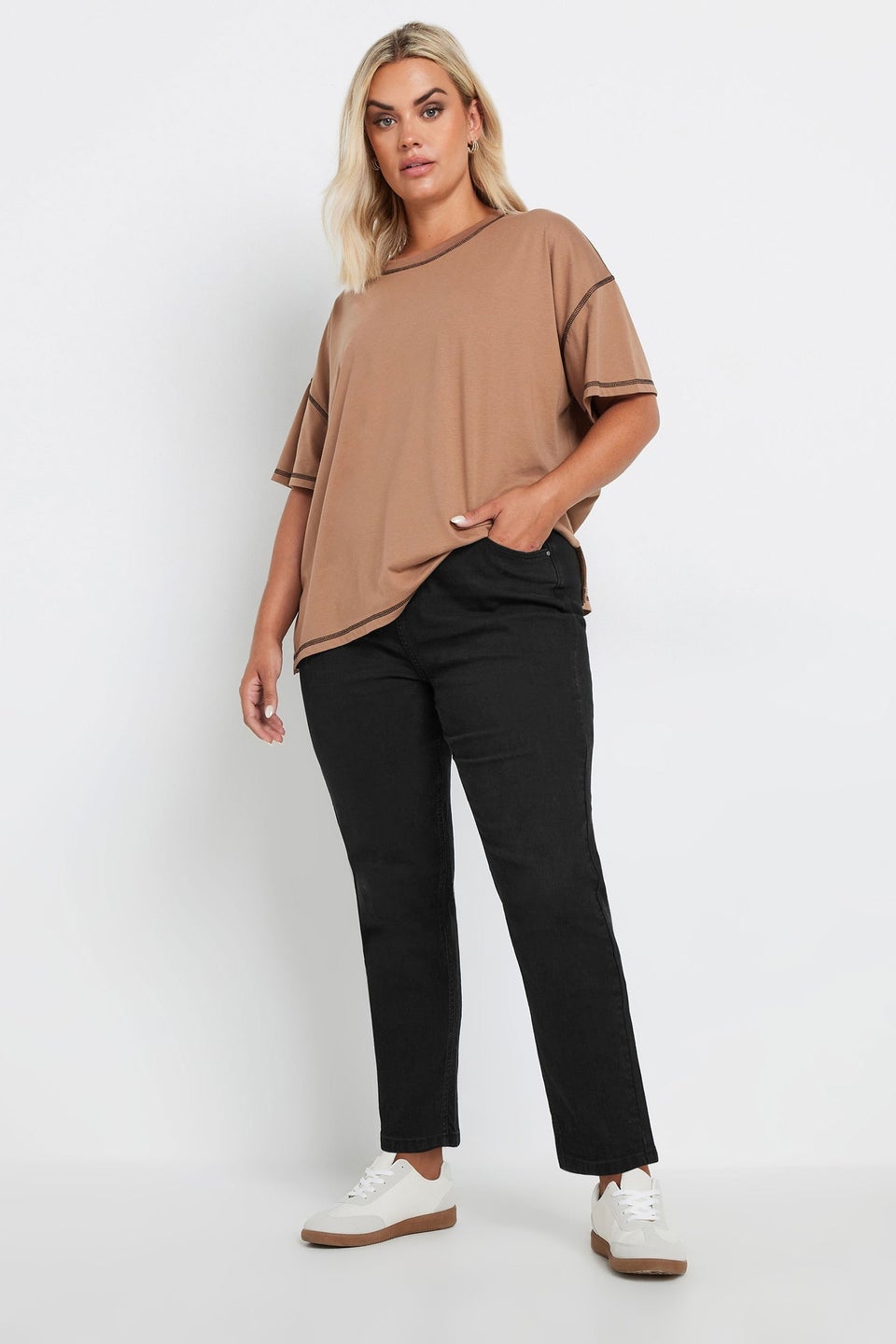 Yours Curve Black Mom Jeans