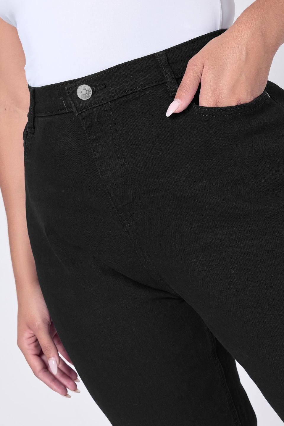 Yours Curve Black Mom Jeans