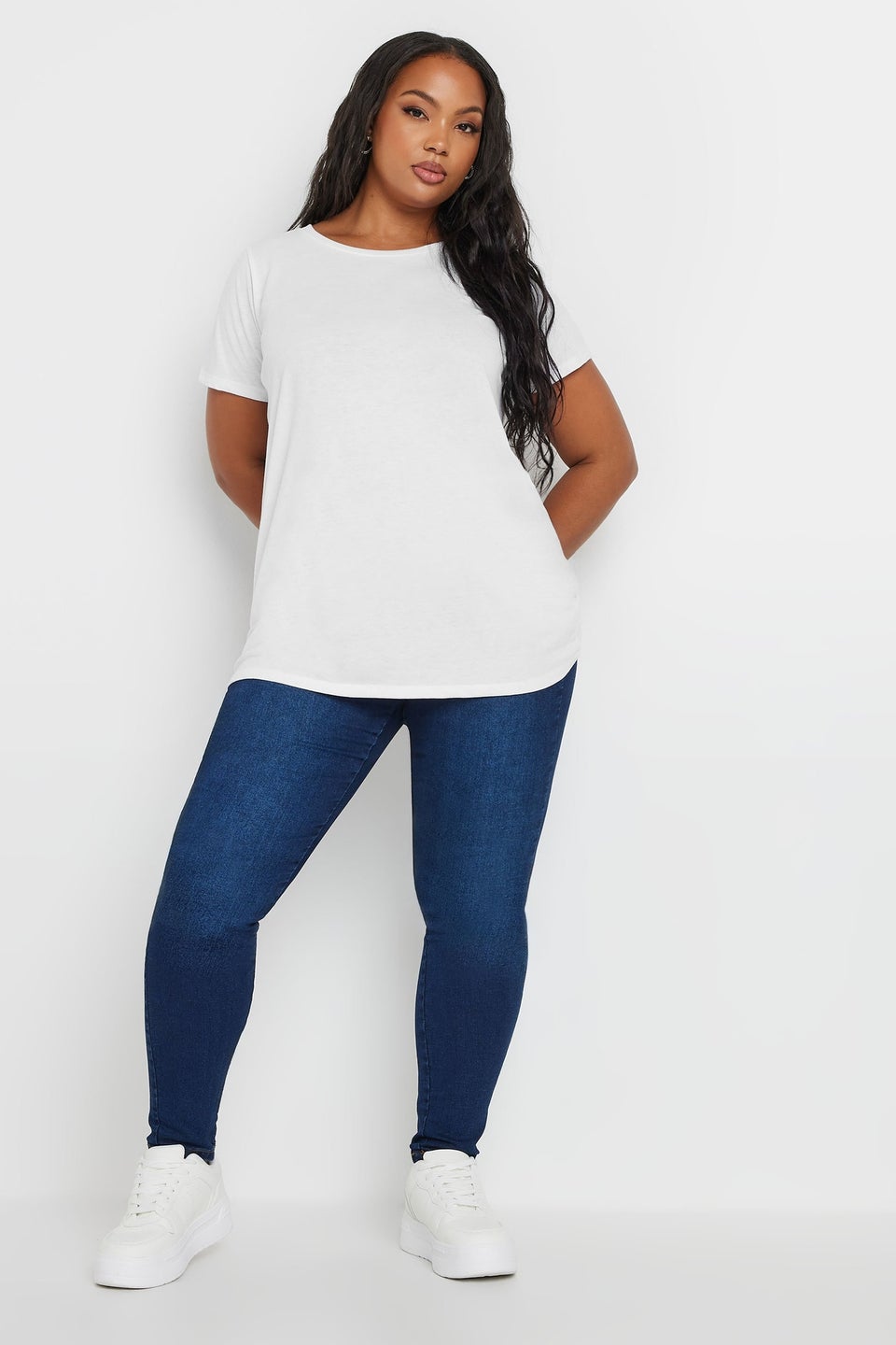Yours 3 Pack Curve Navy Blue & Black Core T Shirts