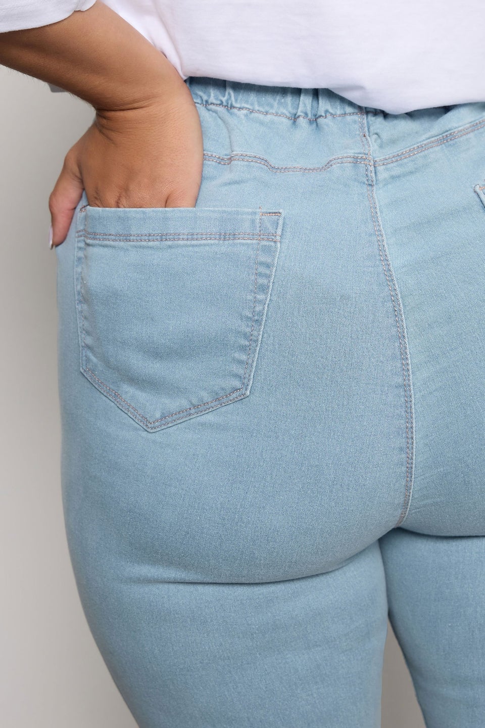 Yours For Good Curve Light Blue Pull On Stretch Jenny Jeggings