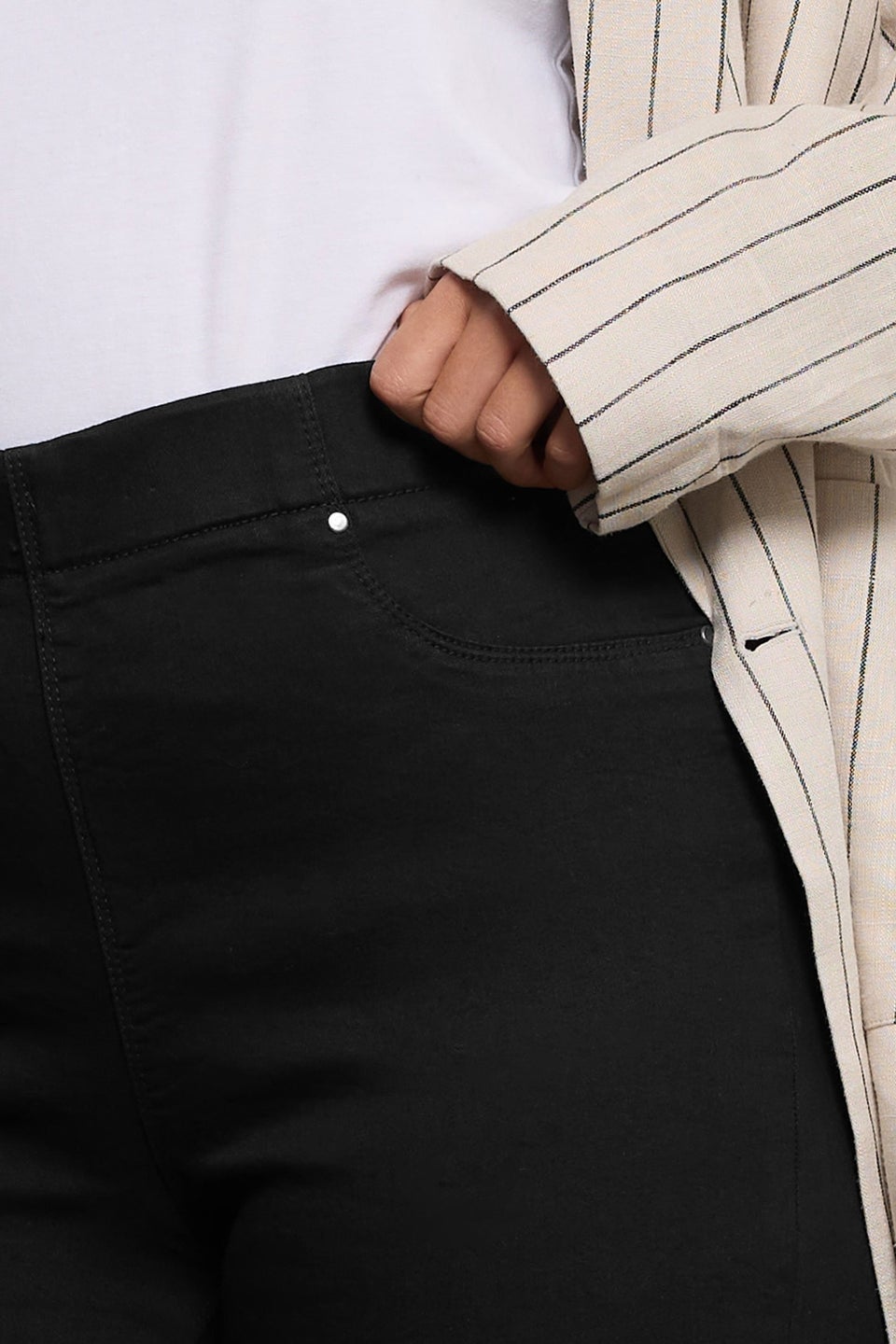 Yours Curve Black Pull On Stretch Jenny Jeggings