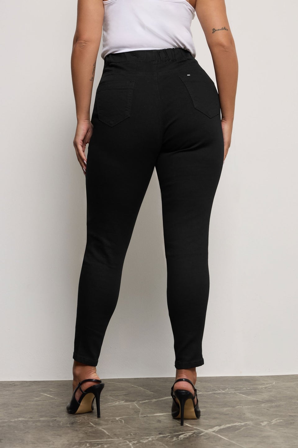 Yours Curve Black Pull On Stretch Jenny Jeggings