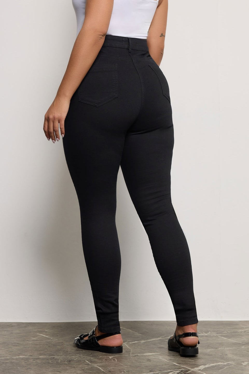 Yours For Good Curve Black Skinny Stretch Ava Jeans